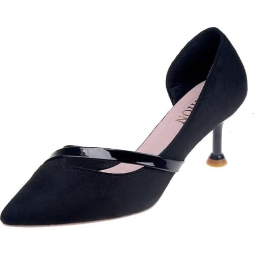 The Wild Spring High Heels Female 2019 New Pointed Stiletto 6cm Girl Princess Bridesmaid Shoes Cat Shoes