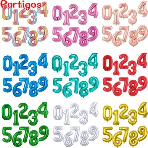 1Pc 30Inch Tiffany Blue Helium Foil Number Balloons 0 1 2 3 4 5 6 7 8 9 Birthday Party Baby Shower Wedding Decoration Supplies