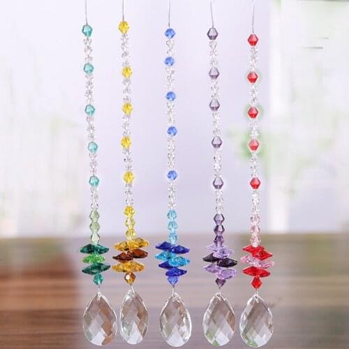 1PCS Hanging Crystal Glass Suncatcher Chakra Window Hanging Ornament Prism Rainbow Sun catchers