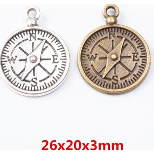 10pcs compass zinc alloy charms pendant suitable for DIY Bracelet Necklace metal jewelry accessories 7333