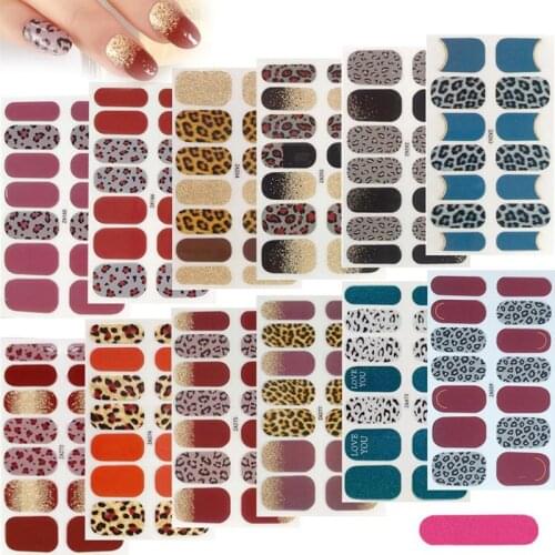 12 Sheet Leopard Print Nail Sticker Sexy Nail Art Decal Stickers Nails Accessories Manicures DIY Nail Decoration