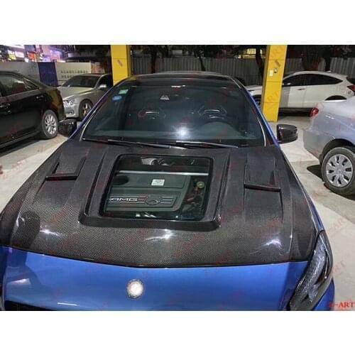 2013-2018 Z-ART for A45 carbon fiber engine bonnet for W176 carbon fiber engine hood for A45 carbon fiber engine cover