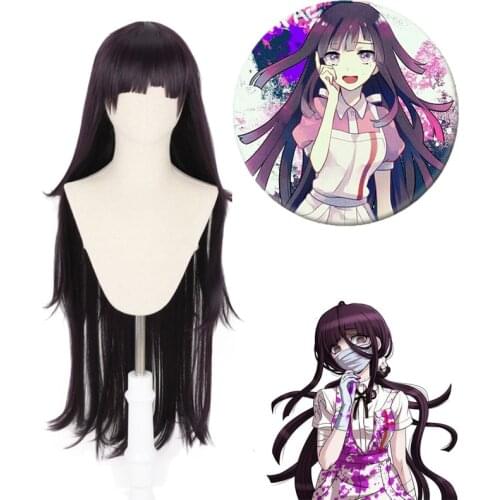 Anime Dangan Ronpa Tsumiki Mikan Wig Cosplay Costume Danganronpa Women Synthetic Hair Halloween Costume Accessories Wigs C55C09