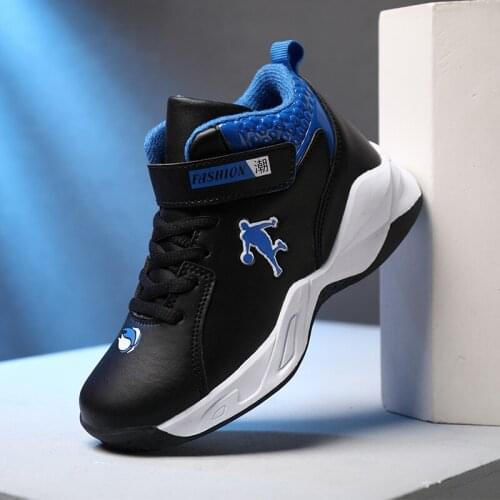 Boys Basketball Sneakers Jordan Shoes for Kids High-top Leather Cushioning Basketball Shoes Light and Wearable Combat Boots30-39