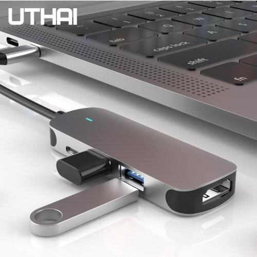 C51 Type-C HD 4K Adapter Mobile Phone with Screen TV High Speed USB 3.0 Interface 4 in 1/HDMI+Dual USB+Charging