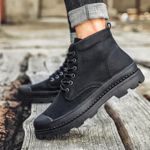 Black de Sneakers genuine work boots dress mens sport sports sapatos Breathable leather shoes mens on 2020 Shoes sale boty Mens