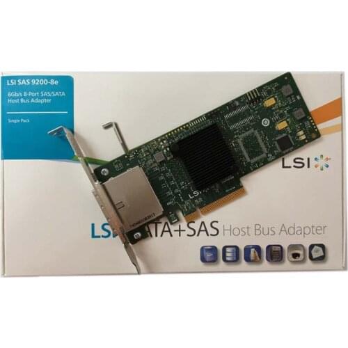 Eastforfuy LSI LSI00188 9200-8e 8Port External 6Gb/s PCI Express 2.0 X8 SAS/SATA Controller Card, Single, New Retail 512MB