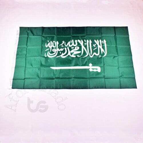 Saudi Arabian 90*150cm flag Banner blue 3x5 Foot National flag for meet,Parade,party.Hanging,decoration