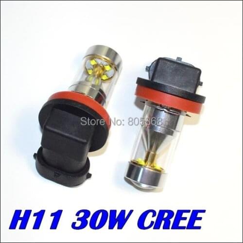 H11 Led Bulb 30W High Power Ultra Bright cree chip led H11 h7 1156 p13w LED Car Foglamp Fog Light 700LM White car light source