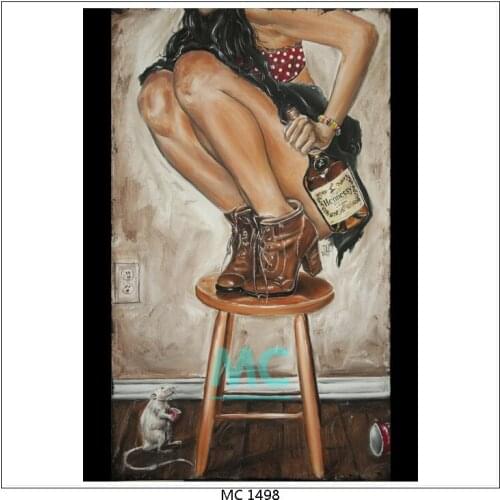 "Hennessy Mice" 3D HD Celebrity Fabric Painting Core Scrolls Poster Home Decor Banners Hanging Art Waterproof Cloth Modern Decor