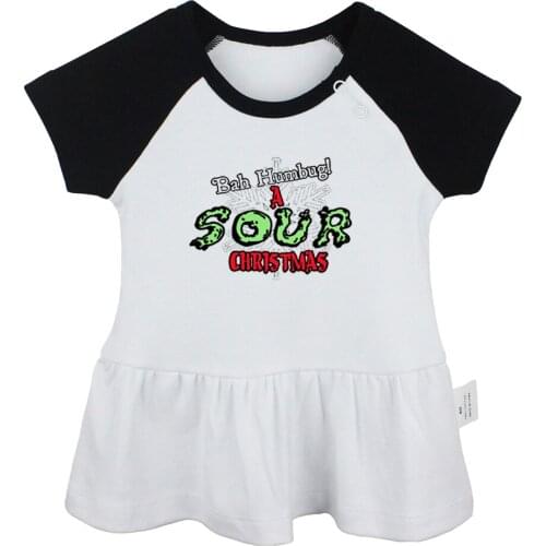 Bah Humbug A Sour Christmas Well Done Is Better Than Well Said Design Newborn Baby Girls Dresses Toddler Infant Cotton Clothes