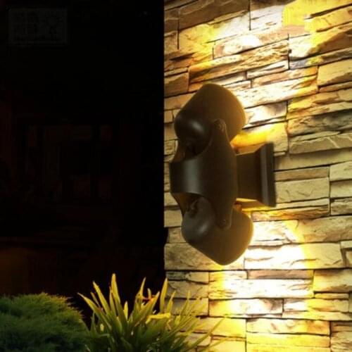 IP65 360 degree Adjustable LED Wall lamp 7W 2X7W Waterproof outdoor Indoor 360 degree rotation LED spotlights Free Shipping