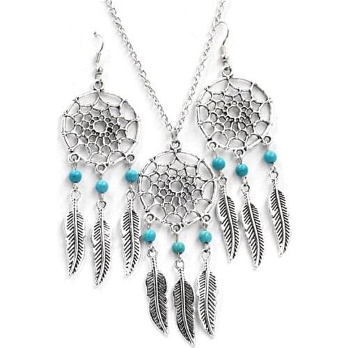 2018 New Bohemian Gypsy Style Fashion Retro Tassel Long Chain Necklace Earrings Set High Quality