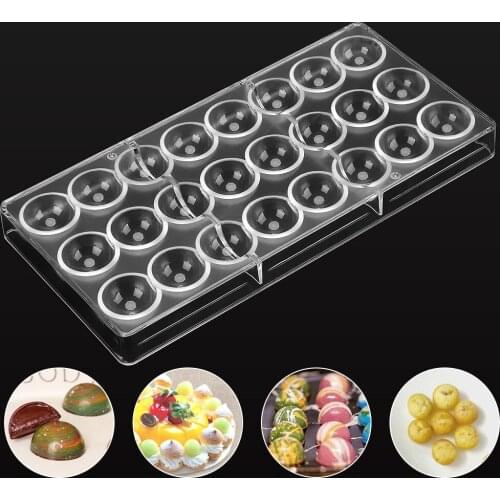 Sweets Chocolate Maker DIY Baking Molds Pastry Tool Mousse Candy Mold Kitchen Supplies 24 Half Ball Clear Chocolate Mould