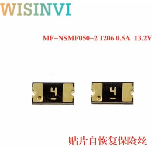 MF-NSMF050-2 1206 0.5A 13.2V fuse Marking 4 SMD SMT PPTC PTC Resettable Fuses MF-NSMF Series MF-NSMF050 3.2MM*1.6MM 3.2*1.6