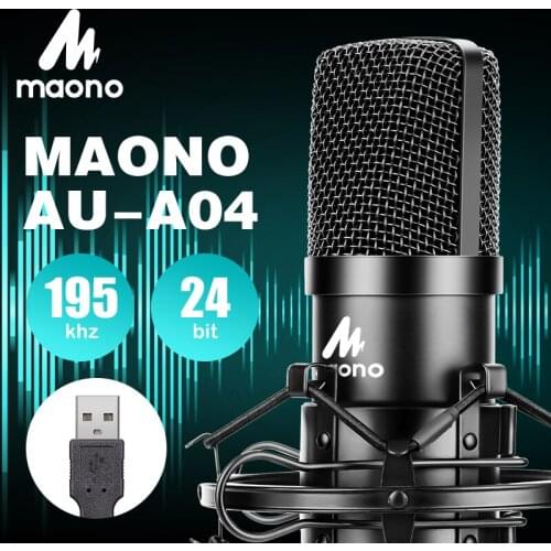 MAONO AU-A04 usb microphone for computer studio microfono kit condenser microphone professionnel Podcast Mic pc singing Youtube