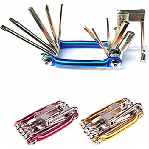 Mini bicycle multifunctional combination tools repair belt chain device box end wrench bike tools