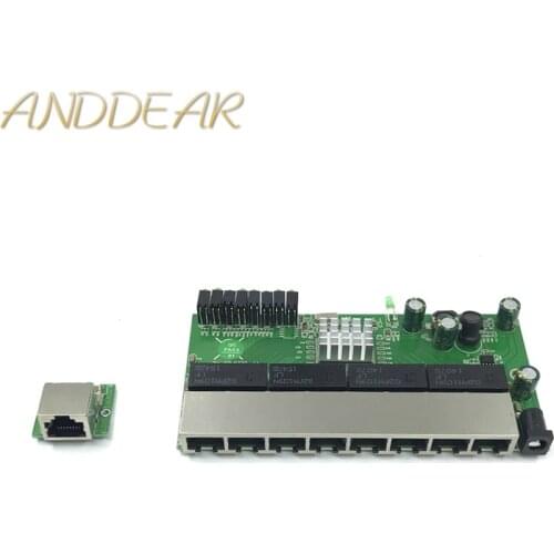 8-port Gigabit switch module is widely used in LED line 8 port 10/100/1000 m contact port mini switch module PCBA Motherboard