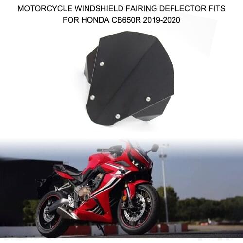 Motorcycle Windshield Fairing Windscreen Aluminum Kit Deflector Fits For Honda CB650R Neo Sports Cafe 2019 + CBR650R 2019 2020