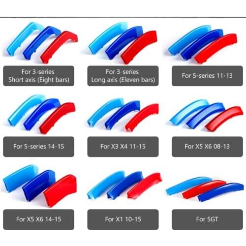 Grille Grill Trim Stripe for BMW i8 Z4 X5 X4 X2 X3 M5 M2 X6 M6 640i 640d GT Upgrade Grill M Style