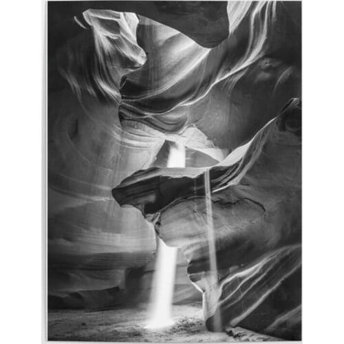 Wall Art Antelope Canyon Canvas Painting Black White Pictures Home Decor Modular HD Printed Natural Scenery Poster Living Room