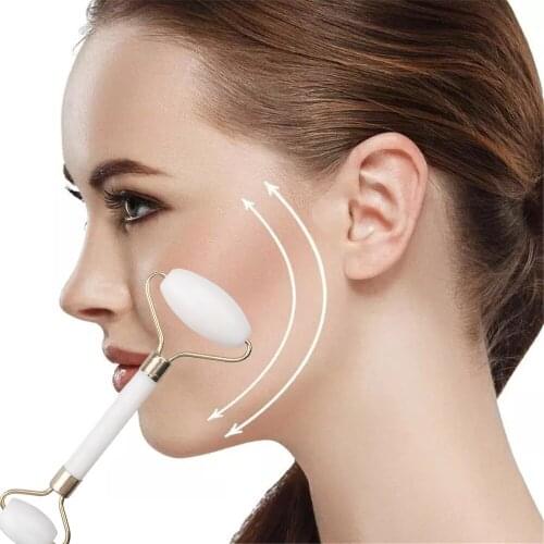 Jade Roller Face Massager Slimming Roller Stone Natural Quartz Neck Body Gua Sha Health Care Relaxation Facial Massage Tool