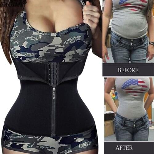YAGIMI Neoprene Sweat Sauna Waist Trimmer Belt Body Shaper Abdominal Trainer Corset Fat Burning Sports Girdles Tummy Control