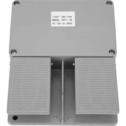 Foot Pedal Switch Dual for Electrical Machine Power Supply Clip Kit YDT1-16 380VAC