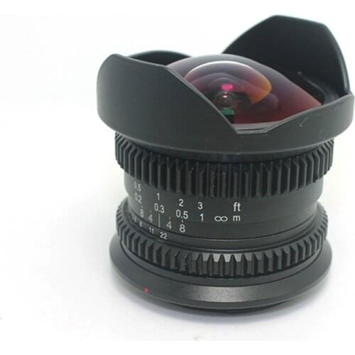 8mm F2.8 MF Movie Wide Angle Fisheye Lens for Sony e mount NEX3/5T/6/7 A5000 A6000 A5100 a6300 A7S A7R A7II mirrorless camera