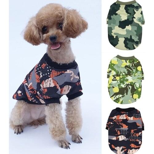 Autumn winter pet dog clothes for small dogs puppy cotton camouflage pullover dog hoodies Teddy dog Coats Pet Supplies