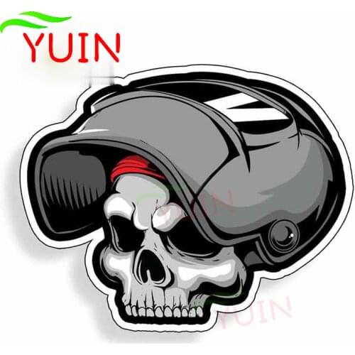 Personality Car Sticker for Skull Welder Wearing Helmet Bumper Truck Graphics PVC Windshield Camper Waterproof Decal 13* 10cm