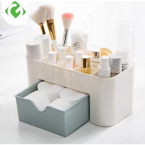 Plastic Makeup Organizer Cosmetics Storage Container Drawer Home Office Desktop Sundries Jewelry Storage Box GUANYAO
