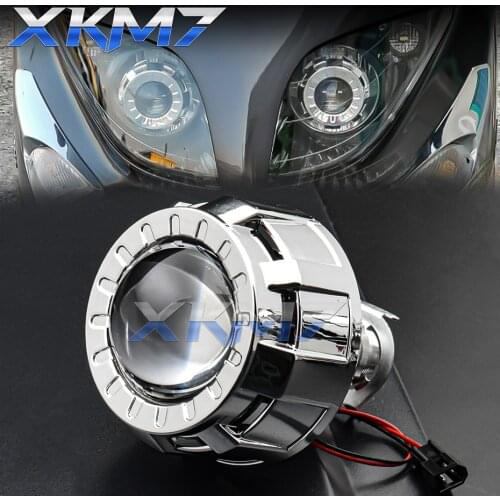 XKM7 Moto Lenses In Headlights Motorcycle Tuning Full Kit Bi-xenon Projector Lens DIY 2.0 inch H4 H7 Accessories H1 HID LED Lamp