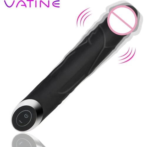 VATINE Huge Black Penis Big Dildo Vibrator Anal Sex Toys Vaginal Massager Sex Toys for Women G-Spot Clitoral Stimulator