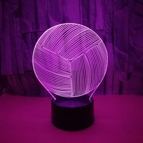 Volleyball Colorful Touch 3d Lamp Touch Visual Table Lamps Colorful Gradual Moderne Led 3d Night Desk Lamp