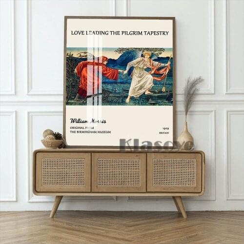 William Morris Exhibition Museum Retro Poster Wall Art Canvas Painting Vintage Prints Art Home Room Decor Gallery Wall Picture