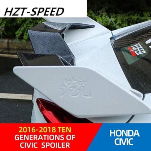 2016 - 2018 For HONDA Tenth Generation CIVIC Modified yofer Style Rear Spoiler No Punching Rear Spoiler for HONDA