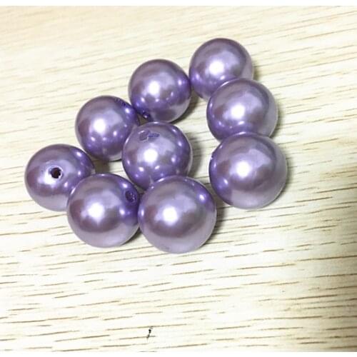 20mm110pcs/lot spring light purple color Acrylic Pearl Beads Chunky Gumball Beads for Chunky Necklace Jewelry making