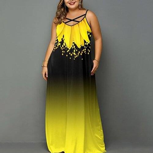 Women Oversize Dresses Summer 2021 New Fashion Sexy Deep V Neck Floral Print Boho Beach Female Dress Plus Size Sundress Robe