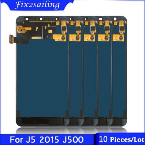 10 Pieces/Lot 100% Tested For Samsung Galaxy J5 2015 J500 SM-J500FN J500M J500F LCD Display+Touch Screen Replacement phone parts