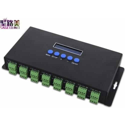 BC-216 DC5V-24V 16 channels Artnet to SPI /DMX pixel light LED controller+ Two port(2*512 Channels)output;Led Artnet Controller