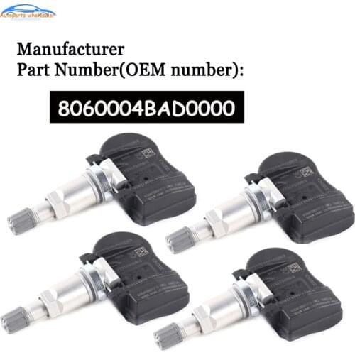 4 pcs/lot New 8060004BAD0000 For Trumpchi GA3 TPMS Tire Pressure Sensor Monitor 433MHZ auto accessorie Car
