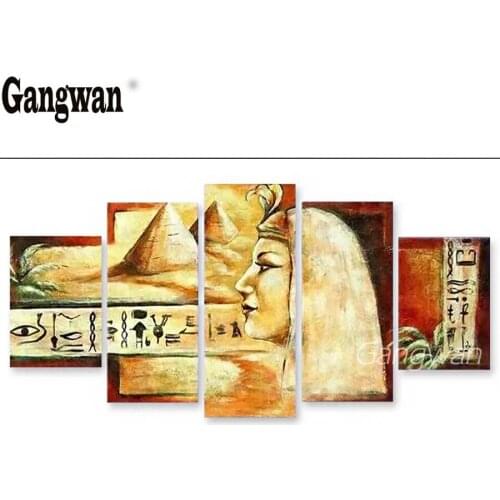 5 pcs DIY Diamond Painting Egyptian Pharaoh,figures, pyramid landscape cross stitch full square/round diamond mosaic embroidery