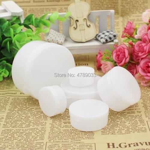 50pcs 20g/30g/50g/100g PP Refillable Bottles Cosmetic Empty Cosmetic Jar Pot Eyeshadow Face Cream Box Refillable Container