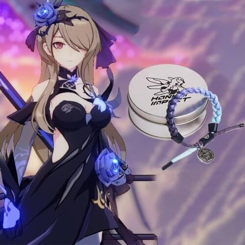 Anime Game Impact-3rd Honkai Rita Rossweisse Herrscher of Thunder Cosplay Bracelet Rope Bangles Women Girls COS Accessory Gifts
