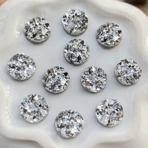 Wholesale 480PCS 10mm Mineral Surface Resin Rhinestone Flatback Glitters AB Cabochon Stone DIY Wedding Decoration Crafts -HB96