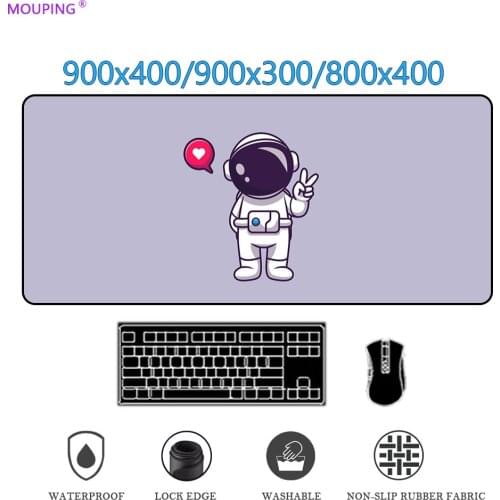 Large Mouse Pad Cute Purple Gaming Setup Gamer Accessories White Space Mousepad Black Deskmat Carpet Non-slip Mat DropShipping