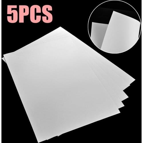 5pcs Clear White A4 Size Water Slide Decal Paper Convenient Use Inkjet Water-Slide Transfer Paper DIY Clothes Pattern Tool