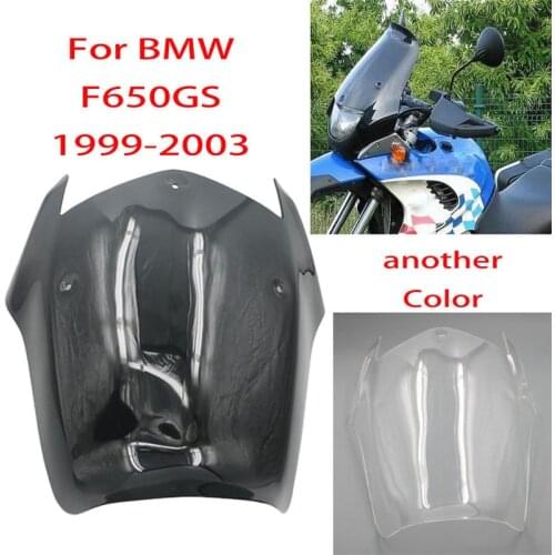 F650GS 99-03 Black Clear Motorcycle Windshield WindScreen Wind Shield Screens Deflectors for BMW F650 F 650 GS 1999 2000 2001