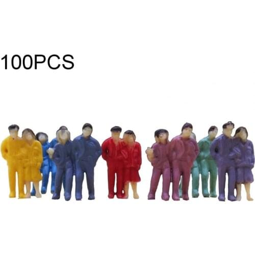 100Pcs 1:87 Scale Figures Miniature Mixed Model DIY Standing Sitting People DIY Handmade Accessories Model